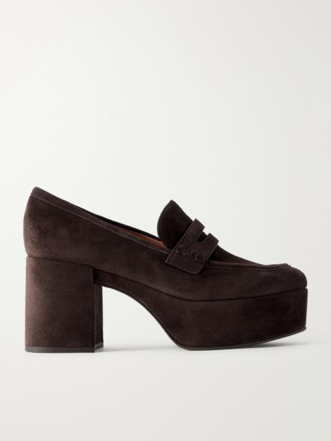 Gianvito Rossi Jenna 35 Suede Platform Pumps