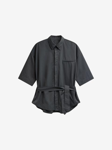 The Frankie Shop Odesa Belted Shirt - Charcoal