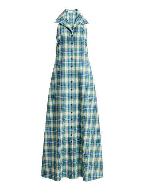 ROSIE ASSOULIN Take It or Sleeveless Cotton Midi Dress print