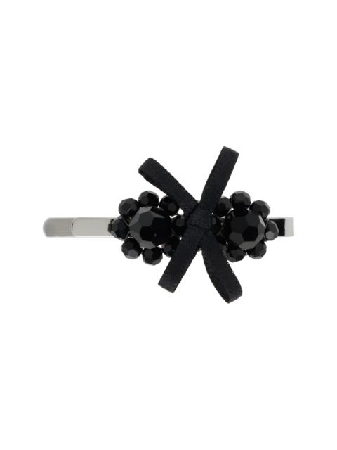 Simone Rocha Black Petite Bow Mini Flower Hair Clip