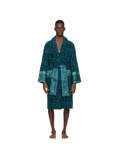 VERSACE Blue 'I Heart Baroque' Bathrobe