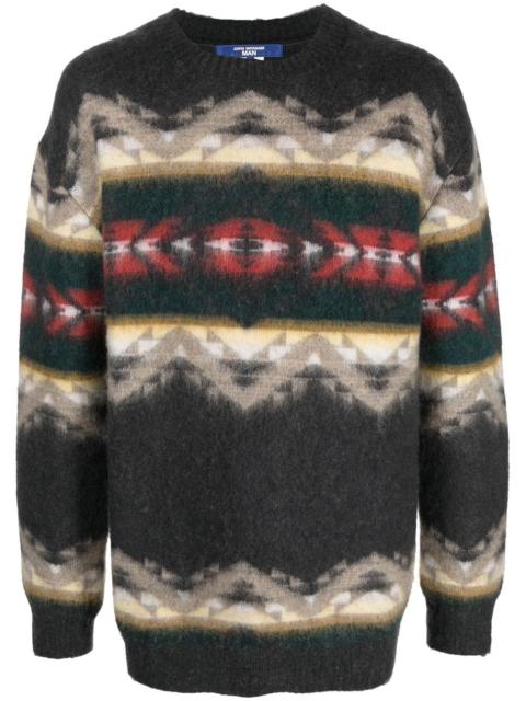 Junya Watanabe MAN intarsia-knit oversize jumper