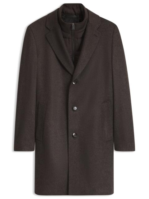 BOSS BOSS ONE SLIM-FIT COAT IN WOOL AND CASHMERE