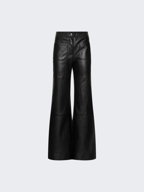 Victoria Beckham Leather Alina Trouser Black
