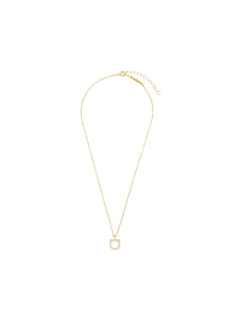 FERRAGAMO S Gancini crystals necklace