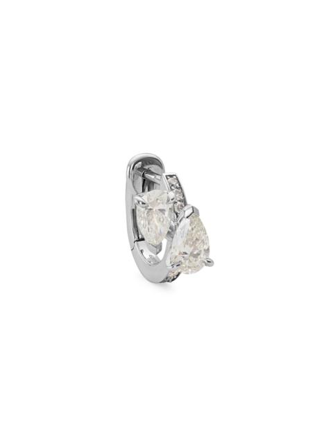 REPOSSI Women's 18K White Gold & 0.50 TCW Diamond Single Huggie Hoop Earring - Left Or Right - White Gold