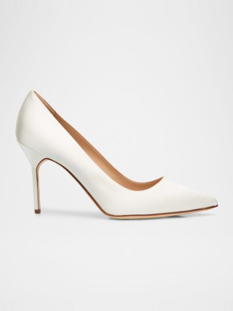 Manolo Blahnik Kietta Metallic Leather Stiletto Pumps