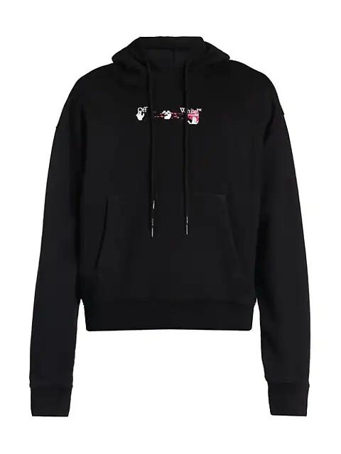 Off-White Arrow Paint Splat Logo Cotton Hoodie