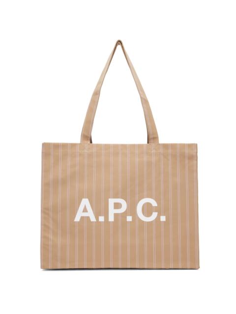 A.P.C. Beige Diane Shopping Tote