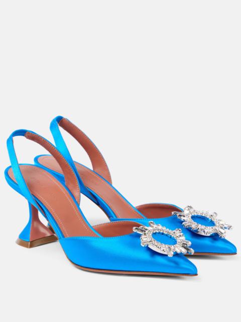 Begum 70 satin slingback pumps