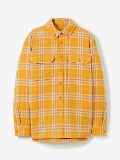 Burberry Check Wool Cotton Oversized Overshirt