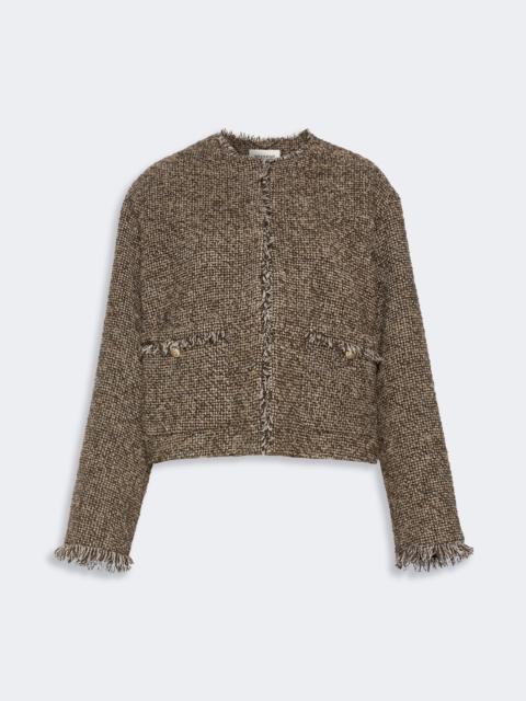 WEEKEND Max Mara VENTO Wool blend bouclé boxy jacket - BROWN