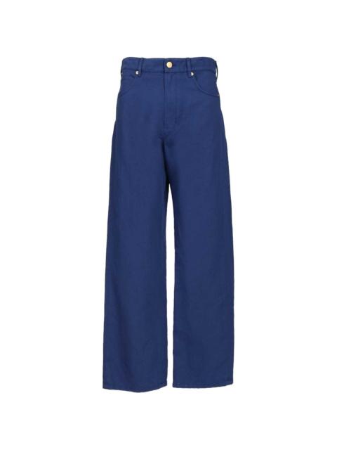 'S Max Mara buttoned drill trousers