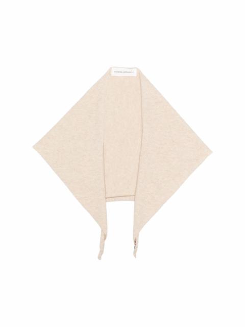 extreme cashmere roll-neck knitted scarf