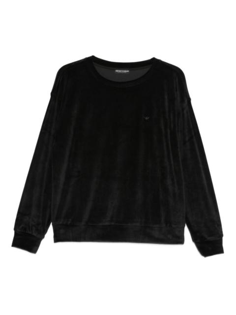 EMPORIO ARMANI velvet logo sweater