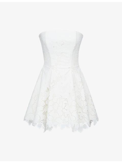 House of CB Jemima Broderie-Anglaise Woven Mini Dress