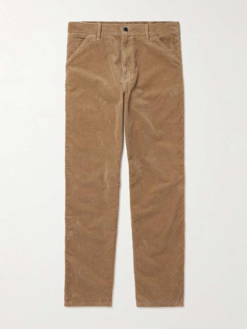 Single Knee Straight-Leg Cotton-Corduroy Trousers