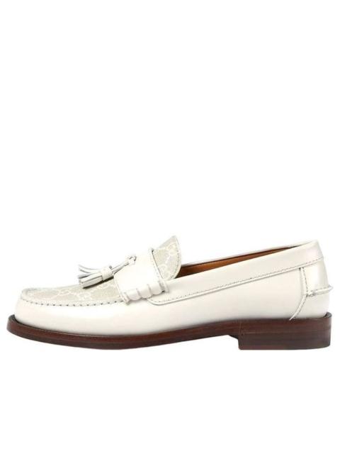 GUCCI (WMNS) Gucci GG Supreme tassel loafers 'White' 694866-17X50-9071