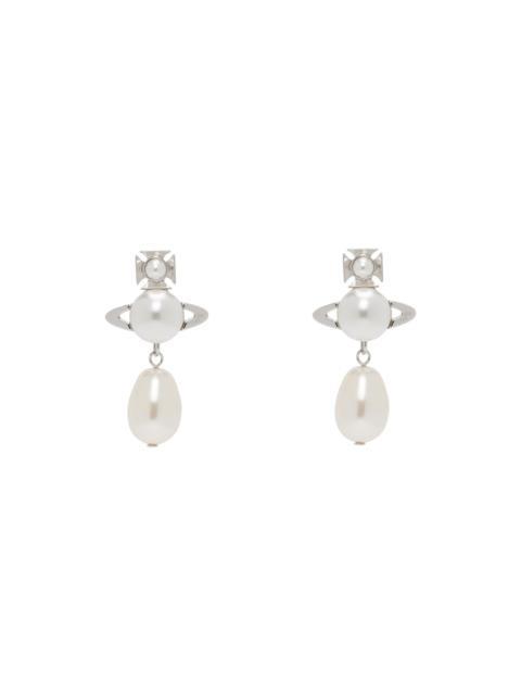 Vivienne Westwood White & Silver Inass Earrings