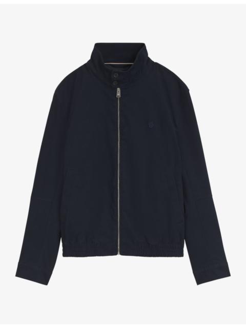 BOSS Brand-Embroidered Relaxed-Fit Stretch-Cotton Jacket