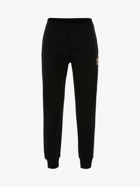 Alexander McQueen Crystal Skull Joggers in Black