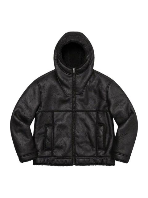 Supreme Supreme Faux Shearling Hooded Jacket 'Black' SUP-SS23-084