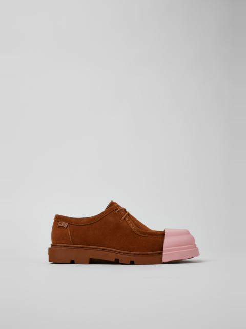 CAMPER Junction Brown Nubuck Shoes for Women.