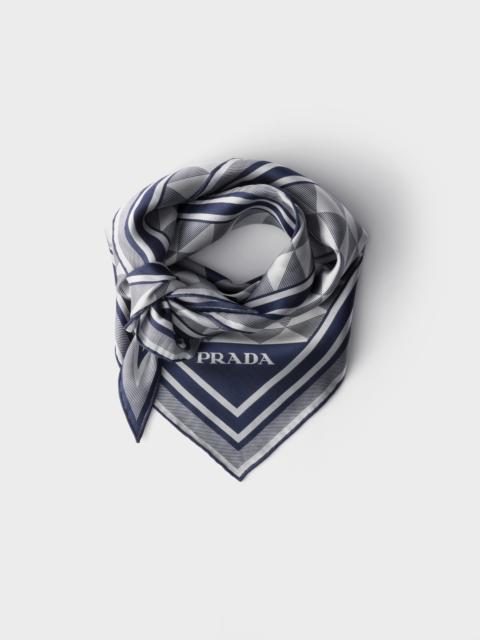 Prada Printed silk scarf