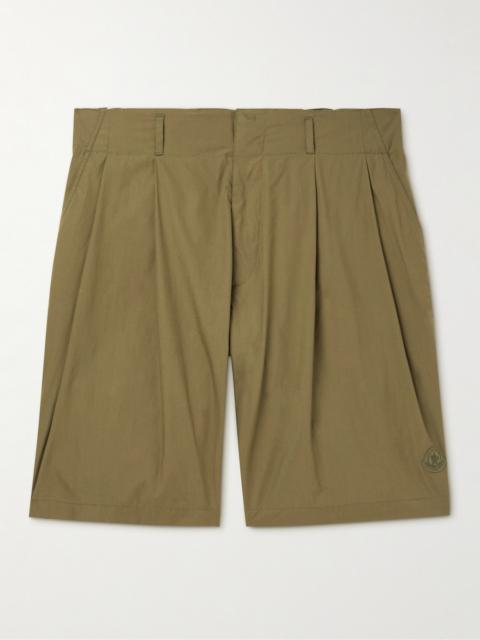 Moncler 2 Moncler 1952 Straight-Leg Pleated Cotton-Poplin Shorts