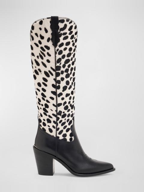 PARTLOW Julien Animal-Print Western Boots