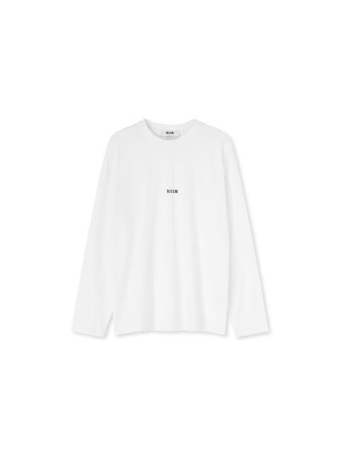 MSGM Solid colour cotton round neck T-shirt