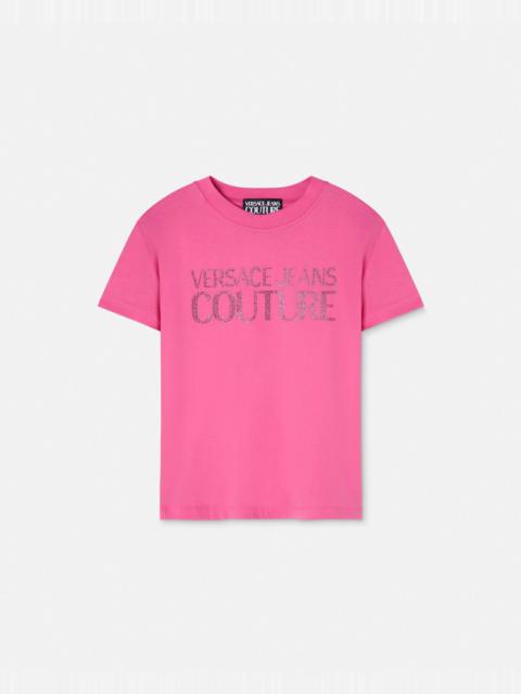 VERSACE JEANS COUTURE Crystal Institutional Logo T-Shirt