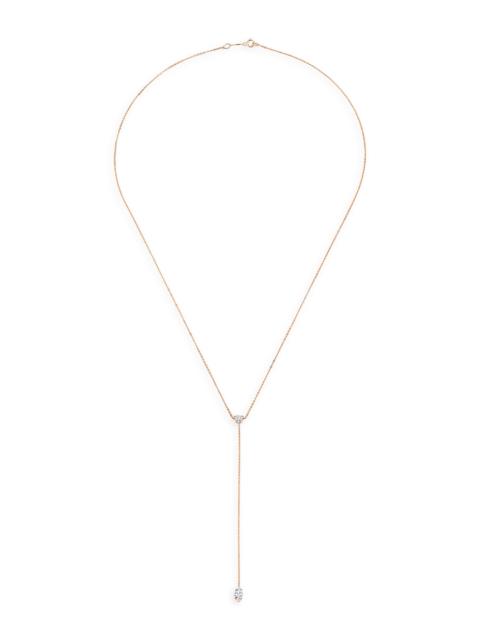 ANITA KO Women's 18K Rose Gold & 0.55 TCW Diamond Lariat Necklace - Rose Gold