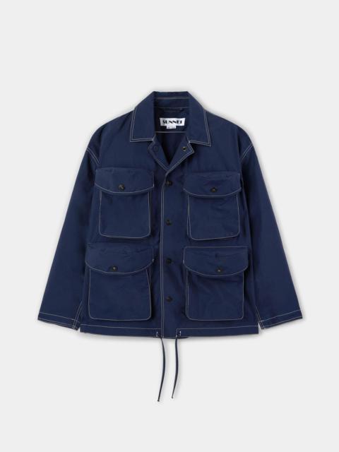 SUNNEI CARGO SHIRT / dark navy