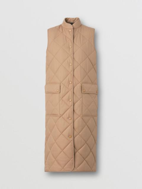Burberry Diamond Quilted Cotton Gabardine Gilet