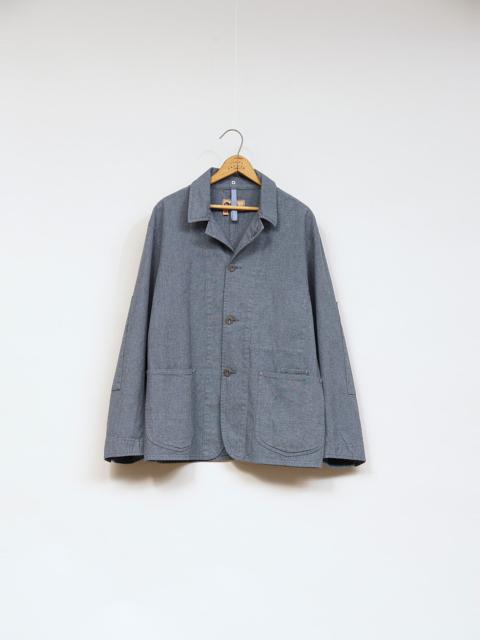 Nigel Cabourn New Navvie Blazer Broken Twill in Washed Blue