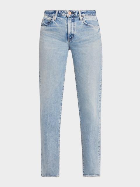MOUSSY VINTAGE Kingston Tailored Straight Mid-Rise Jeans