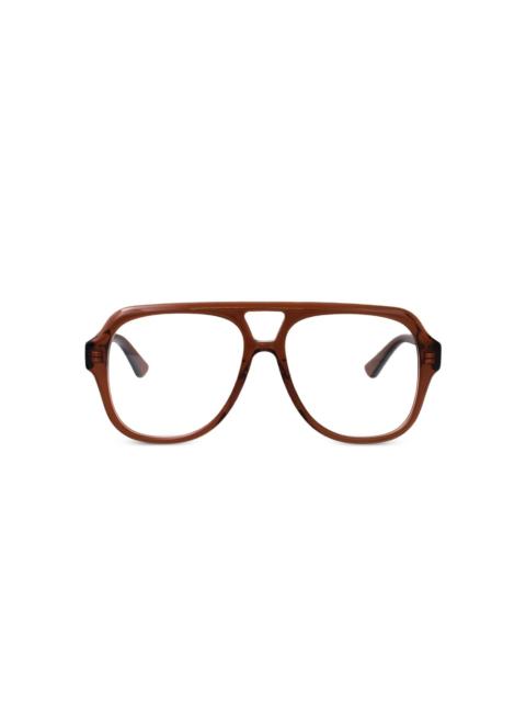 Chloé pilot-frame tortoiseshell glasses