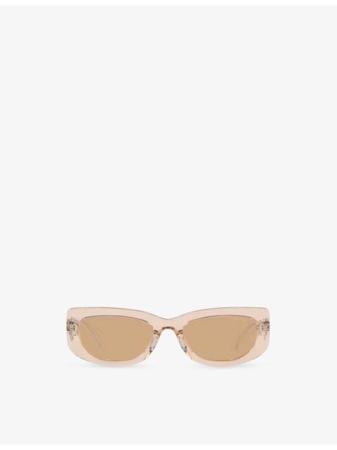 Prada PR 14YS Rectangular-Frame Acetate Sunglasses