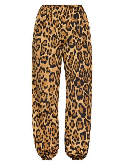 Alaïa Women's Cheetah-Print Balloon Pants - Noir Caramel