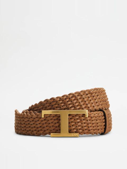 Tod's TIMELESS BELT IN LEATHER - BROWN
