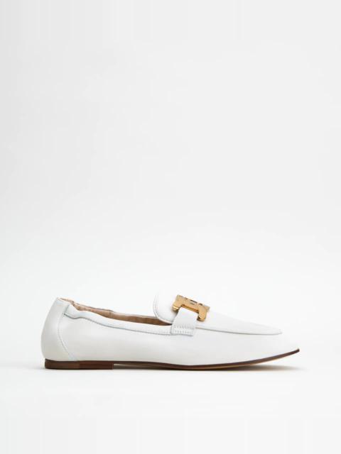 Tod's LOAFERS IN LEATHER - WHITE