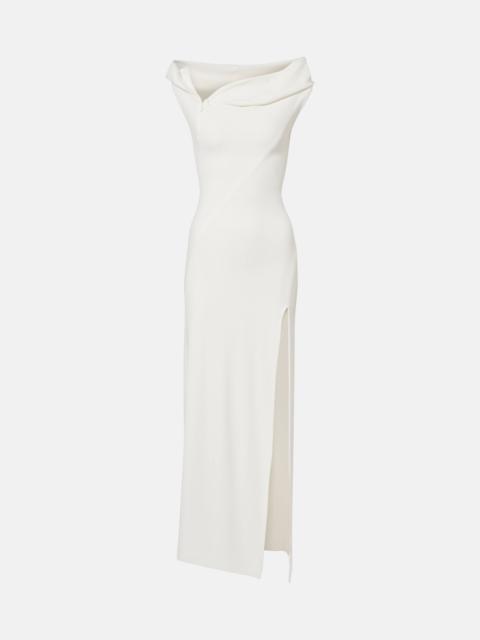 MUGLER Hooded asymmetric jersey gown