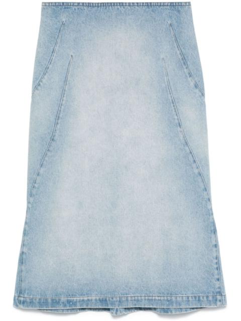 Denim midi skirt