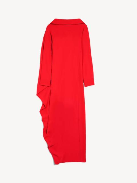 BALENCIAGA Women's Draped Dress in Sunset Red