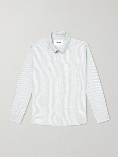Corridor Button-Down Collar Striped Cotton Oxford Shirt