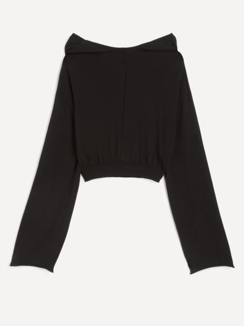 Rick Owens Black Cropped Hooded Tunic
