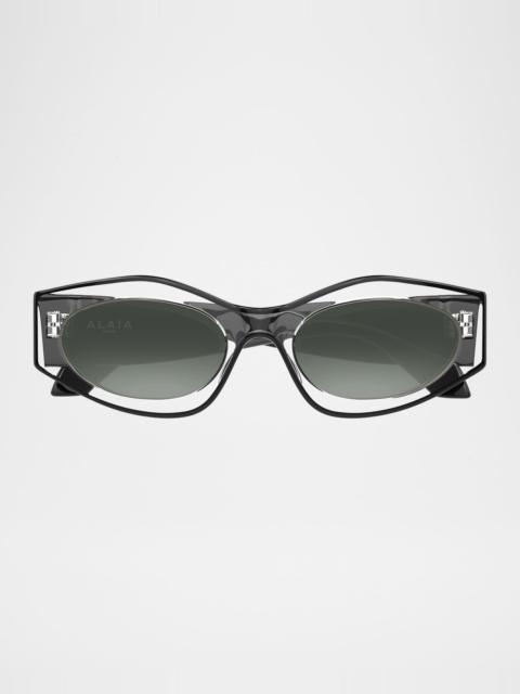 Alaïa Cat-Eye Acetate Sunglasses