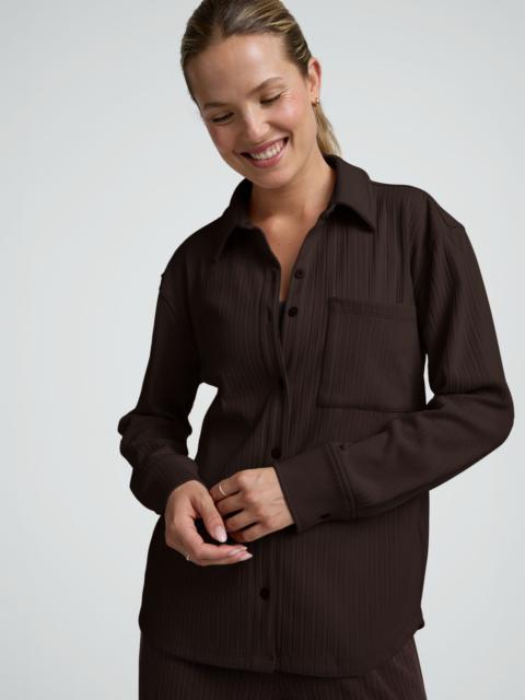 BEYOND YOGA Breathe Easy Ribbed Front Shirt