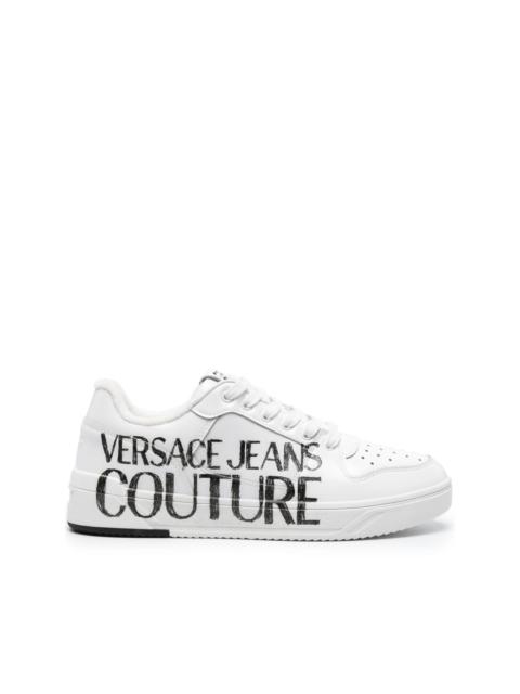 VERSACE JEANS COUTURE Starlight logo-print leather sneakers